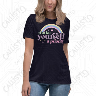 Women’s Make Yourself a Priority Relaxed T-Shirt - Navy / S