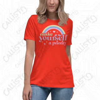 Women’s Make Yourself a Priority Relaxed T-Shirt - Poppy / S