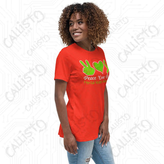 Women’s Peace Love Hope Mental Health Awareness Relaxed T-Shirt