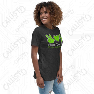 Women’s Peace Love Hope Mental Health Awareness Relaxed T-Shirt