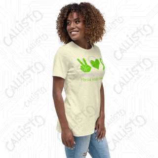 Women’s Peace Love Hope Mental Health Awareness Relaxed T-Shirt