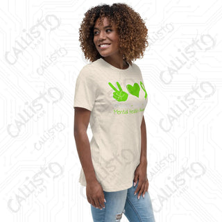 Women’s Peace Love Hope Mental Health Awareness Relaxed T-Shirt