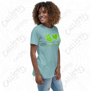 Women’s Peace Love Hope Mental Health Awareness Relaxed T-Shirt