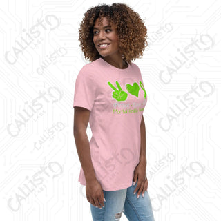 Women’s Peace Love Hope Mental Health Awareness Relaxed T-Shirt