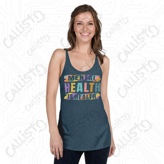 Women’s Mental Health is Health Racerback Tank - Indigo / XS