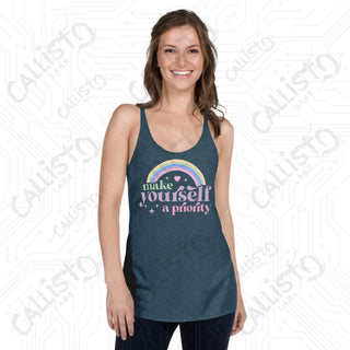 Women’s Make Yourself a Priority Racerback Tank - Indigo / XS