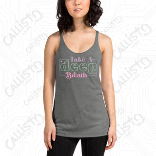 Women’s Take a Deep Breath Racerback Tank - Premium Heather / XS