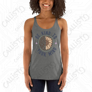 Women’s Be Kind to Your Mind Racerback Tank - Premium Heather / XS