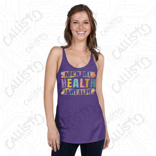 Women’s Mental Health is Health Racerback Tank - Purple Rush / XS