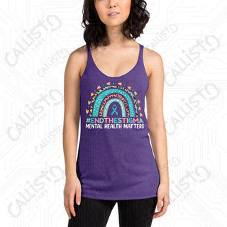 Women’s End the Stigma Mental Health Racerback Tank - Purple Rush / XS