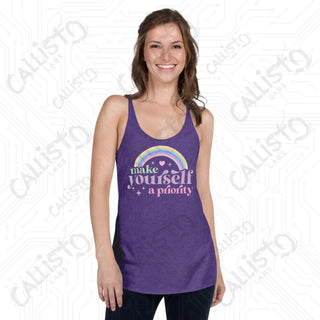 Women’s Make Yourself a Priority Racerback Tank - Purple Rush / XS