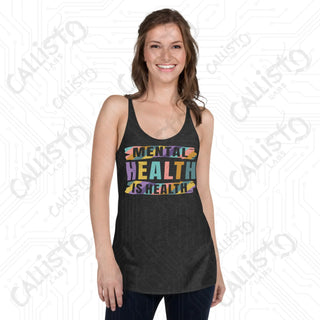 Women’s Mental Health is Health Racerback Tank - Vintage Black / XS