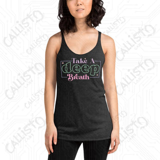 Women’s Take a Deep Breath Racerback Tank - Vintage Black / XS