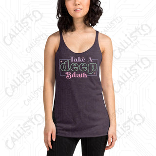 Women’s Take a Deep Breath Racerback Tank - Vintage Purple / XS