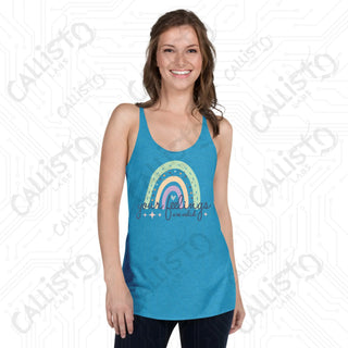 Women’s Your Feelings Are Valid Racerback Tank - Vintage Turquoise / XS