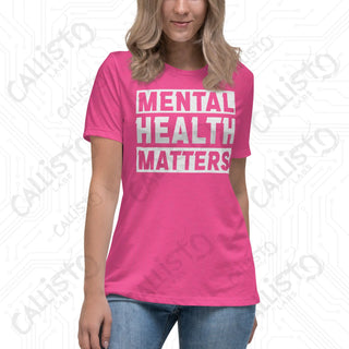 Women’s Mental Health Matters Relaxed T-Shirt - Berry / S