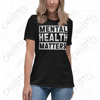 Women’s Mental Health Matters Relaxed T-Shirt - Black / S