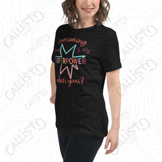 Women's Overcoming Anxiety Superpower Mental Health Relaxed T-Shirt