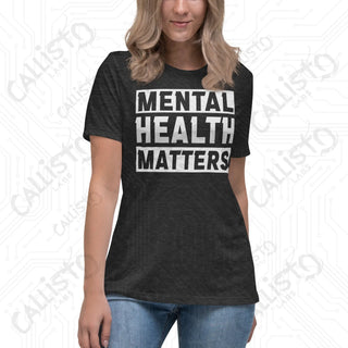 Women’s Mental Health Matters Relaxed T-Shirt - Dark Grey Heather / S