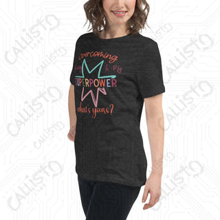 Women's Overcoming Anxiety Superpower Mental Health Relaxed T-Shirt