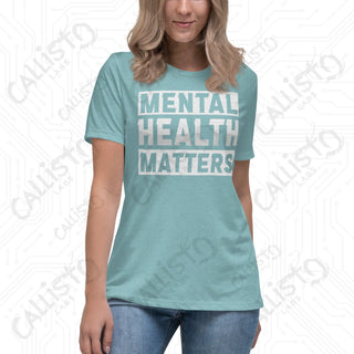 Women’s Mental Health Matters Relaxed T-Shirt - Heather Blue Lagoon / S