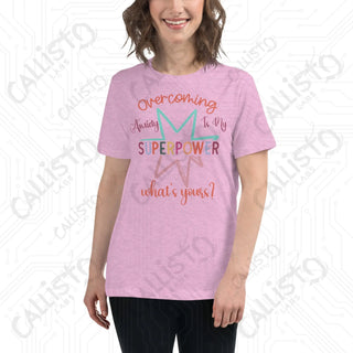 Women's Overcoming Anxiety Superpower Mental Health Relaxed T-Shirt