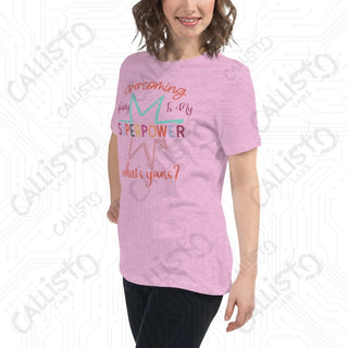 Women's Overcoming Anxiety Superpower Mental Health Relaxed T-Shirt