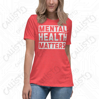 Women’s Mental Health Matters Relaxed T-Shirt - Heather Red / S