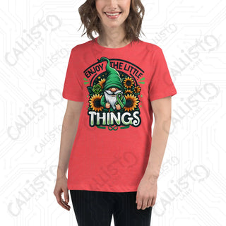 Women's Enjoy The Little Things Gnome Relaxed T-Shirt