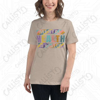 Women’s Mental Health is Health Relaxed T-Shirt - Heather Stone / S