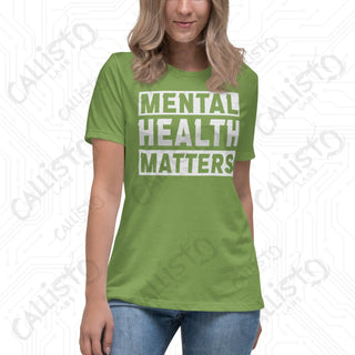 Women’s Mental Health Matters Relaxed T-Shirt - Leaf / S