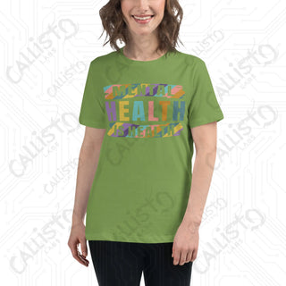 Women’s Mental Health is Health Relaxed T-Shirt - Leaf / S