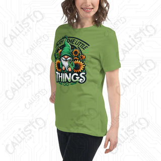 Women's Enjoy The Little Things Gnome Relaxed T-Shirt