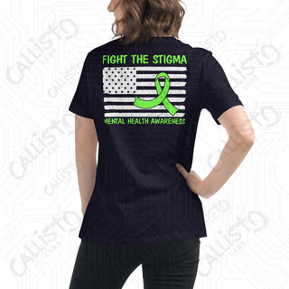 Women's Fight the Stigma Mental Health Awareness Relaxed T-Shirt