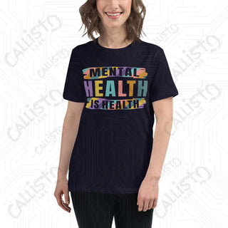 Women’s Mental Health is Health Relaxed T-Shirt - Navy / S