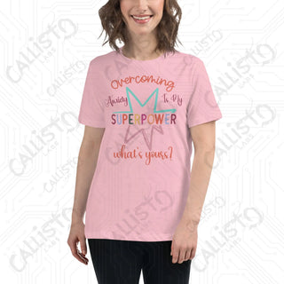 Women's Overcoming Anxiety Superpower Mental Health Relaxed T-Shirt