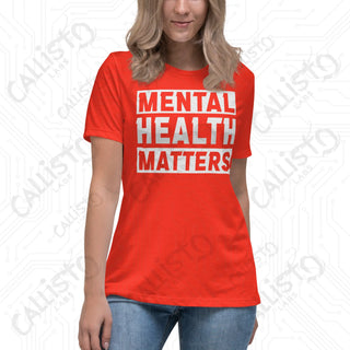 Women’s Mental Health Matters Relaxed T-Shirt - Poppy / S