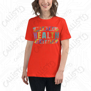 Women’s Mental Health is Health Relaxed T-Shirt - Poppy / S