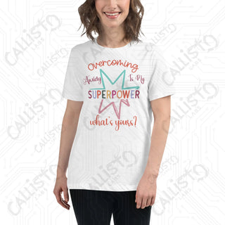 Women's Overcoming Anxiety Superpower Mental Health Relaxed T-Shirt