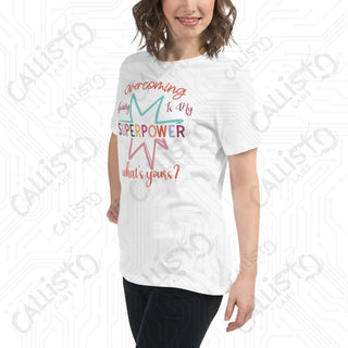 Women's Overcoming Anxiety Superpower Mental Health Relaxed T-Shirt