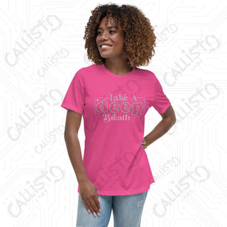 Women’s Take a Deep Breath Relaxed T-Shirt - Berry / S