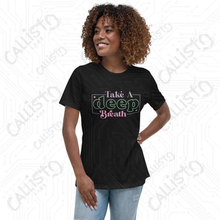 Women’s Take a Deep Breath Relaxed T-Shirt - Black / S