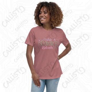 Women’s Take a Deep Breath Relaxed T-Shirt - Heather Mauve / S