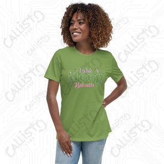 Women’s Take a Deep Breath Relaxed T-Shirt - Leaf / S