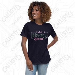 Women’s Take a Deep Breath Relaxed T-Shirt - Navy / S