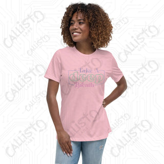 Women’s Take a Deep Breath Relaxed T-Shirt - Pink / S