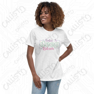 Women’s Take a Deep Breath Relaxed T-Shirt - White / S