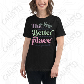 Women’s The World’s a Better Place Relaxed T-Shirt - Black / S