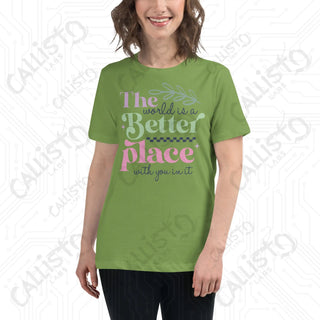 Women’s The World’s a Better Place Relaxed T-Shirt - Leaf / S