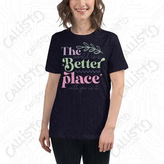 Women’s The World’s a Better Place Relaxed T-Shirt - Navy / S